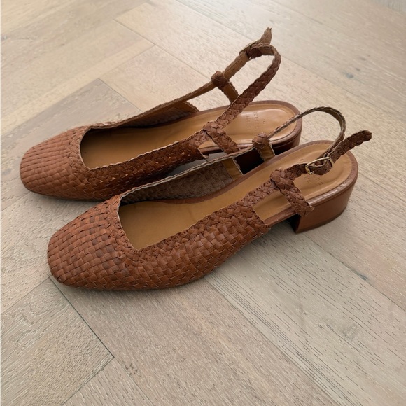Sezane Paula Babies Woven Slingback Heels - Picture 5 of 6